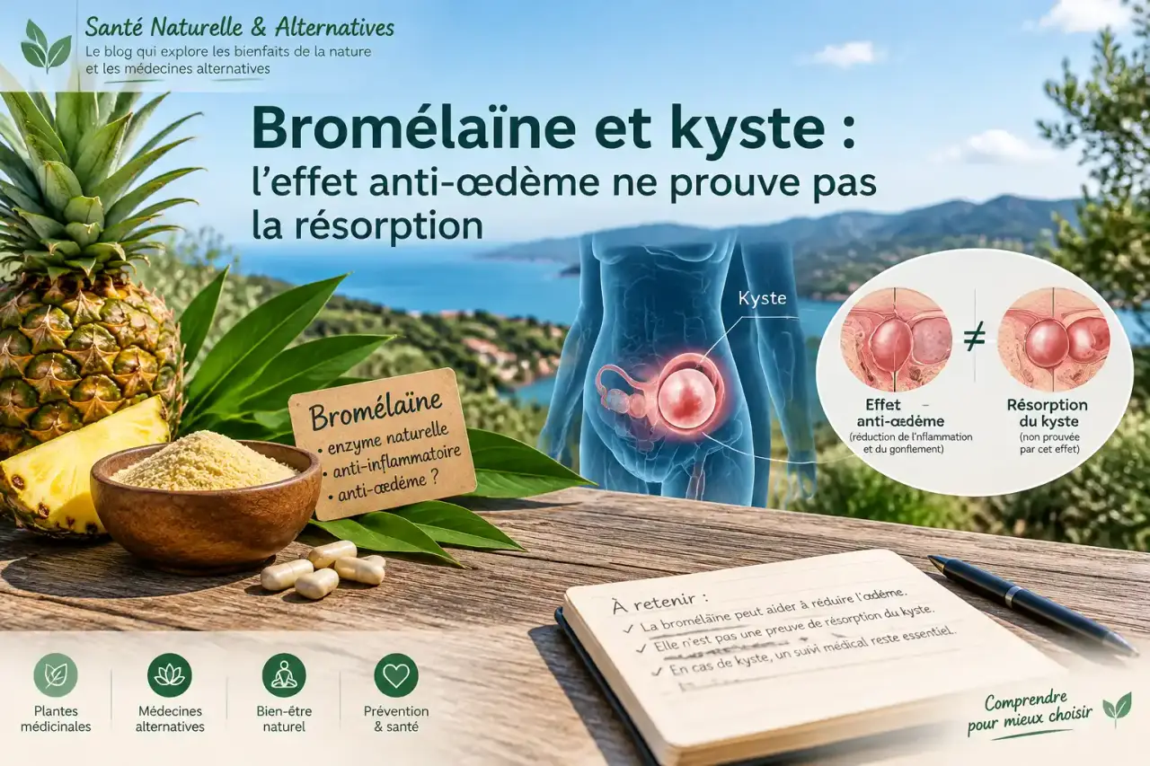 Bromélaïne et kyste : l’effet anti-œdème ne prouve pas la résorption