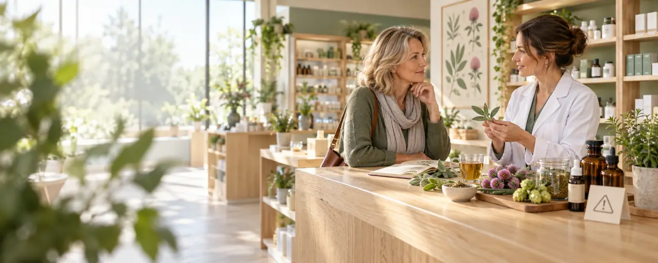 Un traitement naturel de la ménopause en pharmacie se choisit selon le symptôme et les précautions